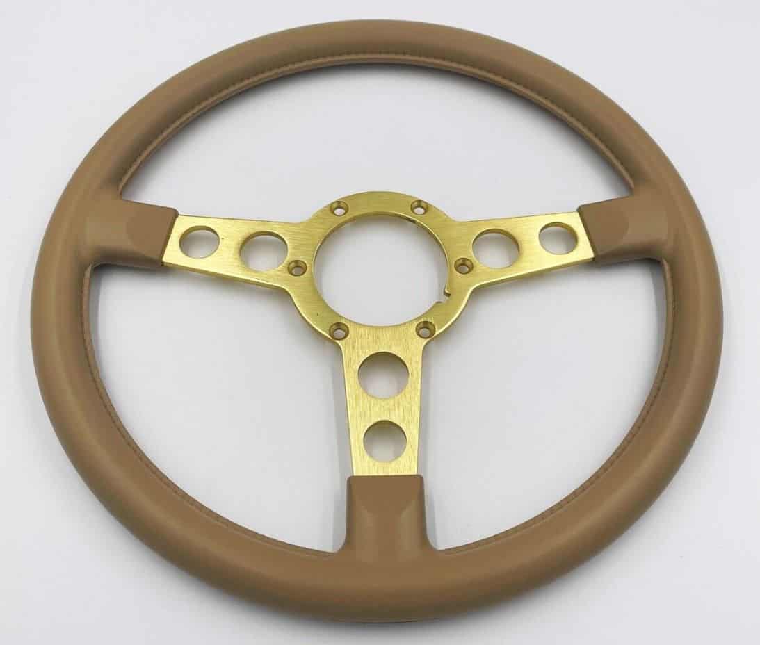 Steering Wheel: Pontiac Formula - Tan w/ GOLD Center